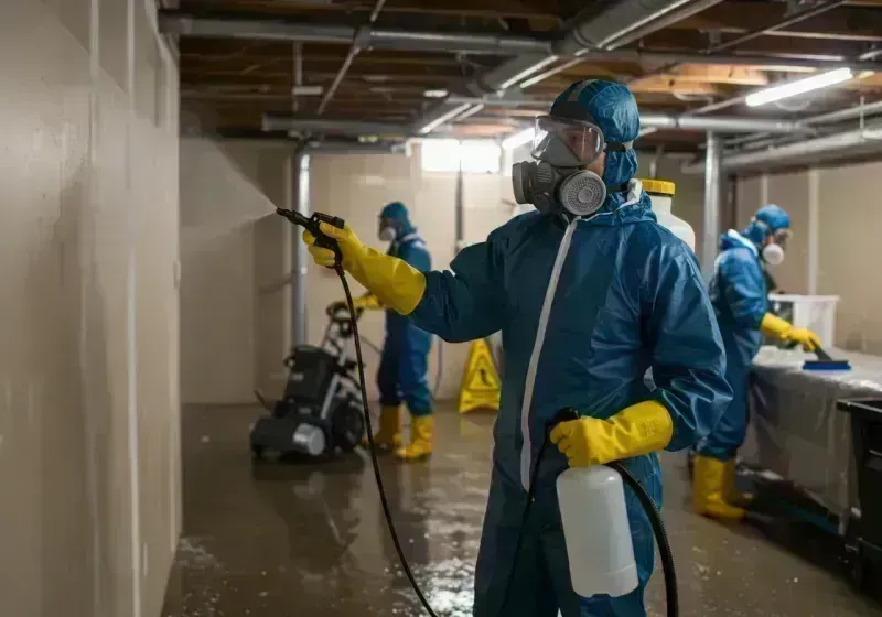 Basement Sanitization and Antimicrobial Treatment process in Keeler Farm, NM